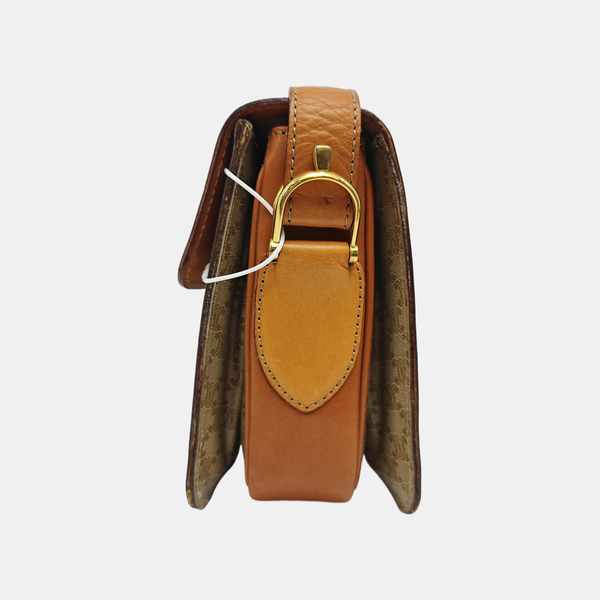 Coated Canvas Shoulder Bag Beige