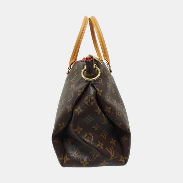 PALLAS MM Monogram Coated Canvas Brown