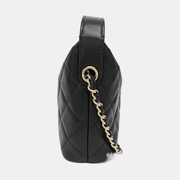 HOBO Quilted Grained Calfskin Black