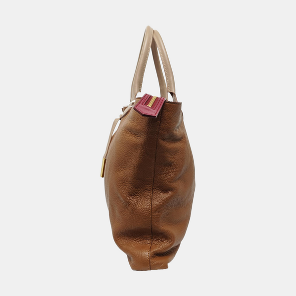 Calfskin Tote Bag Brown
