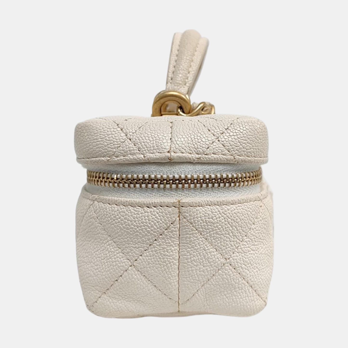 Quilted Grained Calfskin White