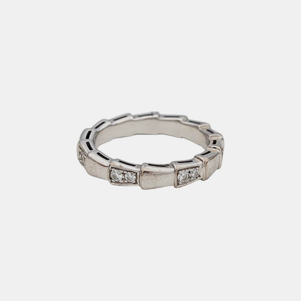 SERPENTI 18k White Gold Silver Ring EU 52