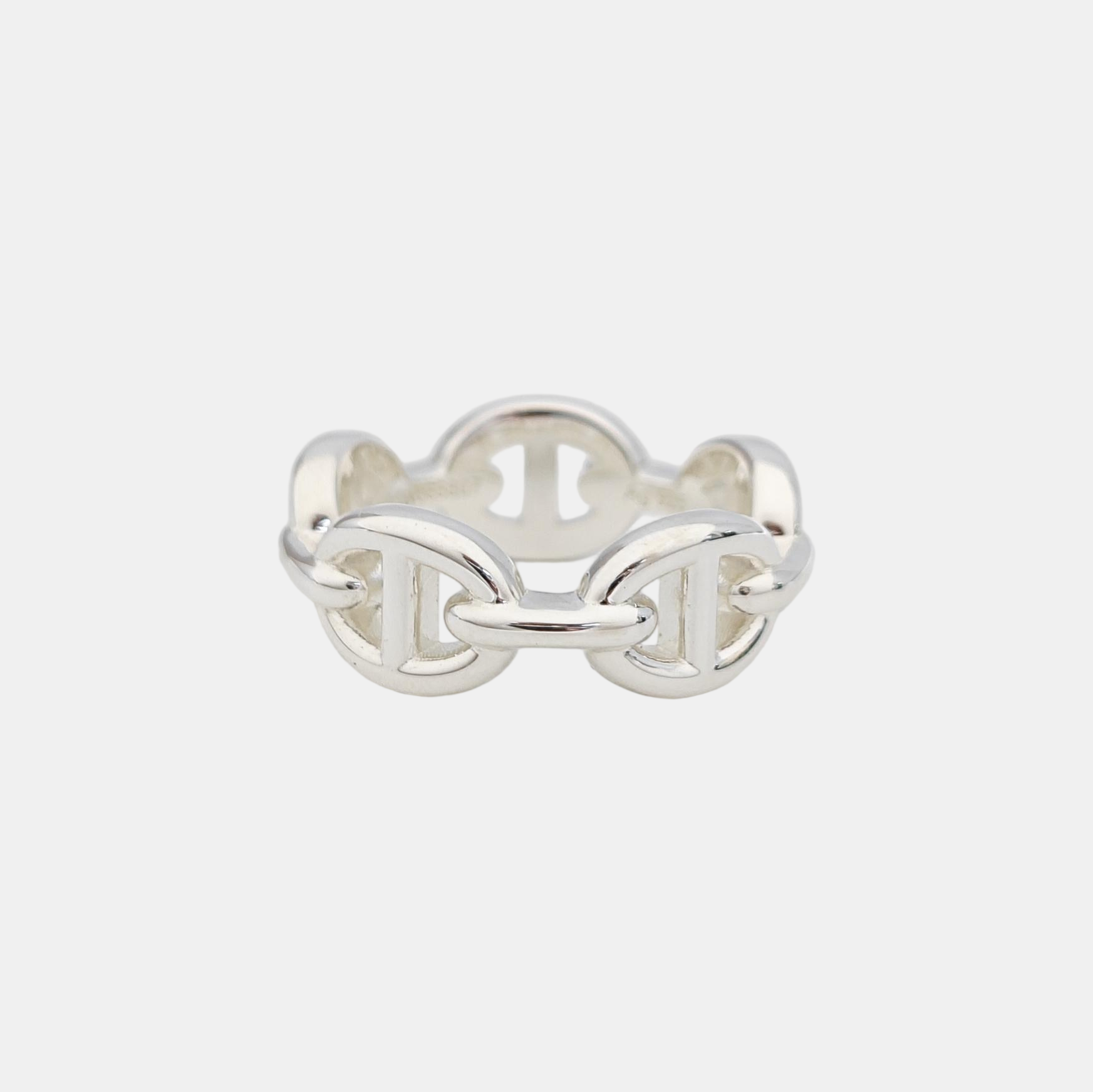 Chaine D'ancre Enchainee 925 Sterling Silver Ring EU 50