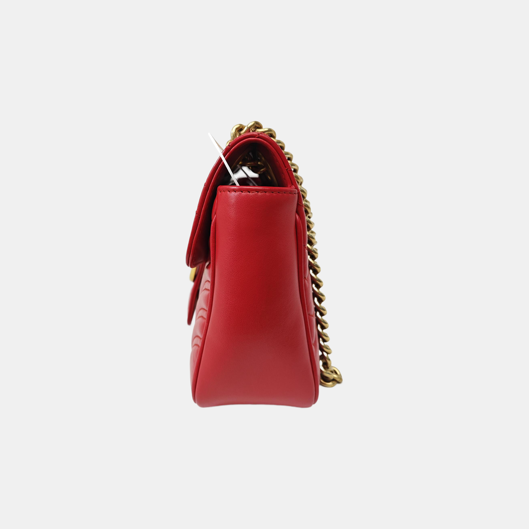 GG Marmont Medium Quilted Calfskin Red