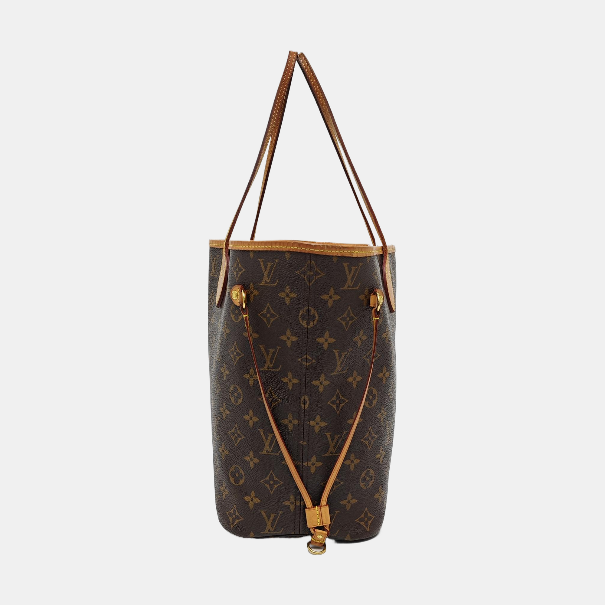 NEVERFULL MM Monogram Coated Canvas Brown