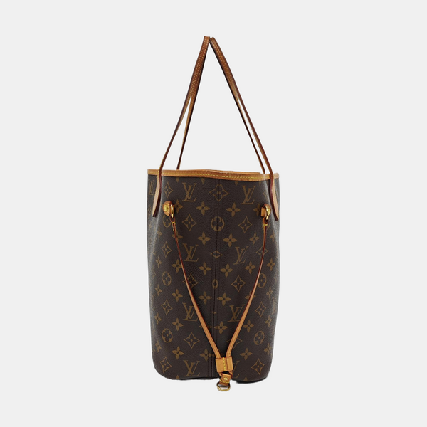 NEVERFULL MM Monogram Coated Canvas Brown