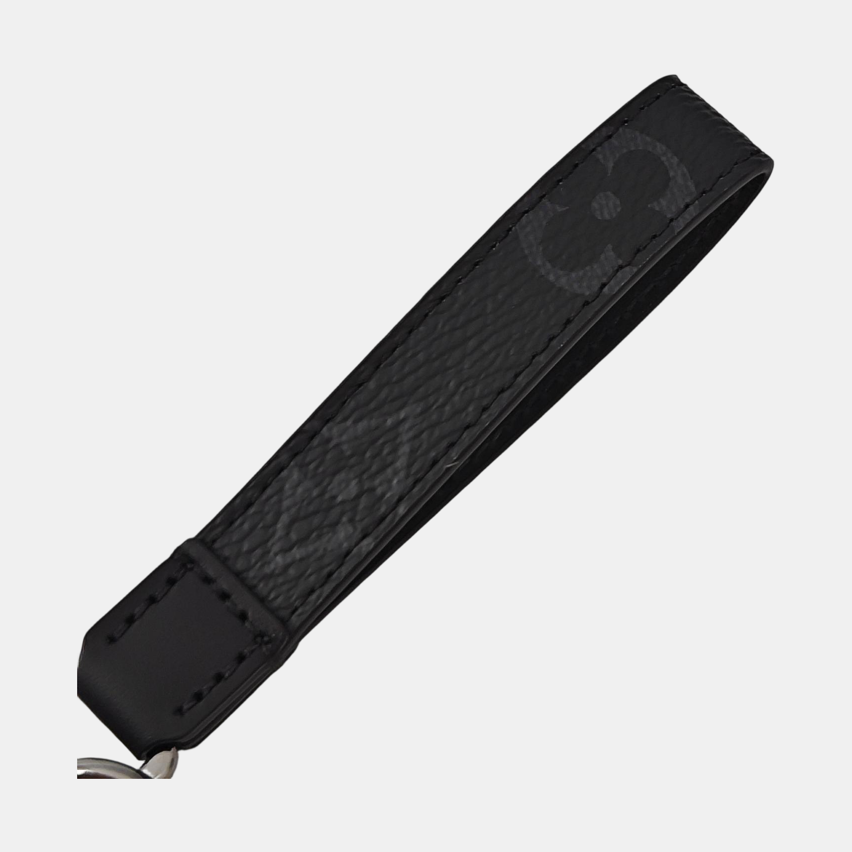 Coated Canvas Bag Charm Black