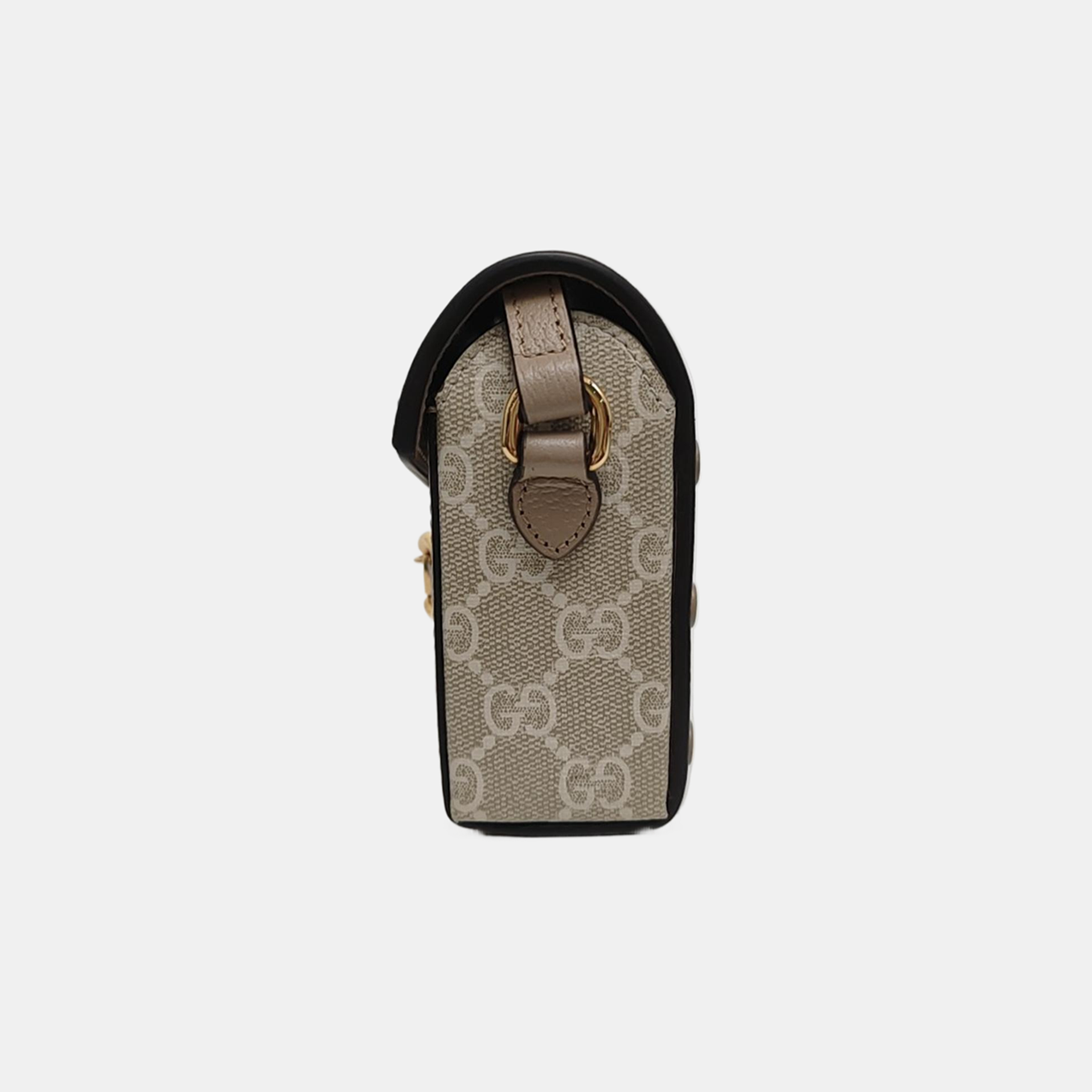 Authenticated pre-owned  Horsebit 1955 Mini Monogram Coated Canvas White - Shoulder Bag at Looply