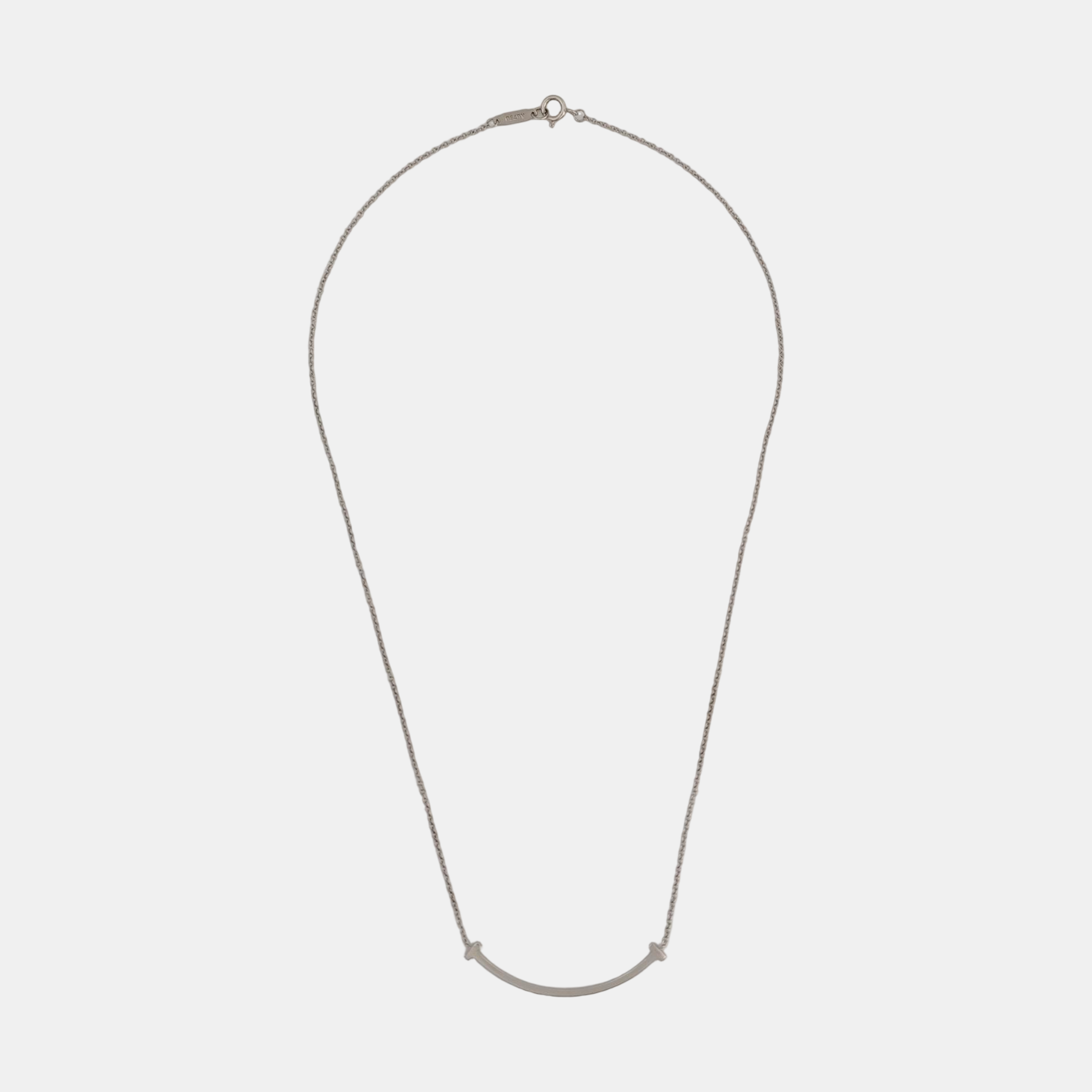 Tiffany T 18k White Gold Silver Necklace