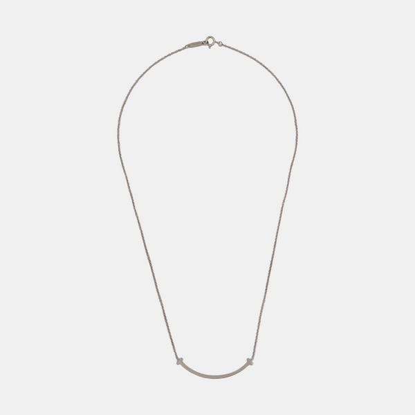 Tiffany T 18k White Gold Silver Necklace