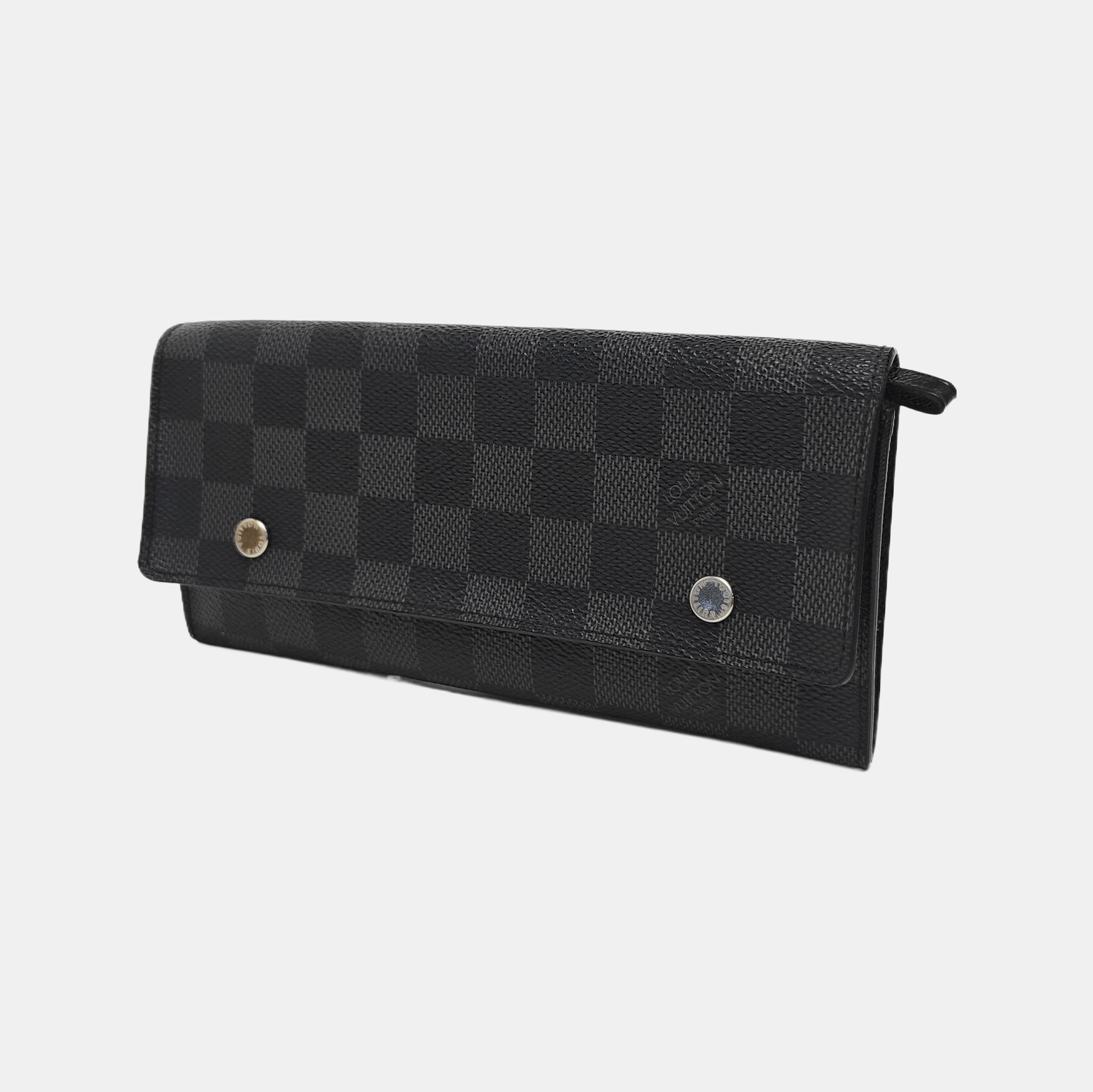 GRAPHITE LONG Damier Graphite Coated Canvas Gray Wallet