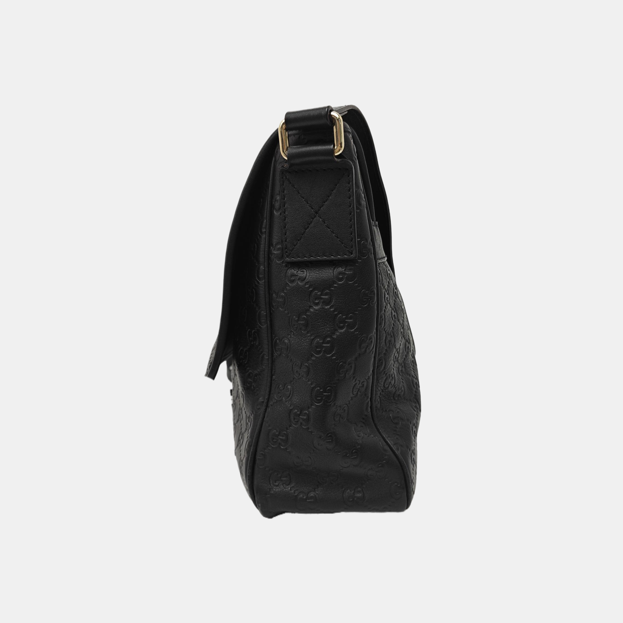 Ligne Shima Monogram Calfskin Black
