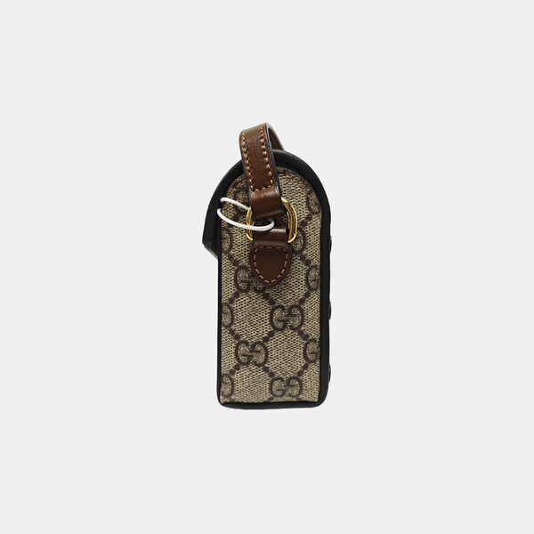 Horsebit 1955 Mini Monogram Coated Canvas Beige