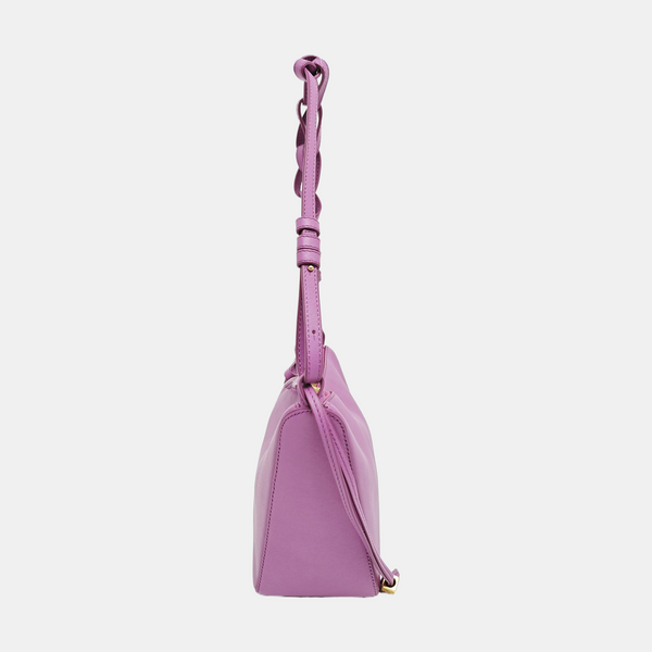 Calfskin Top Handle Bag Purple