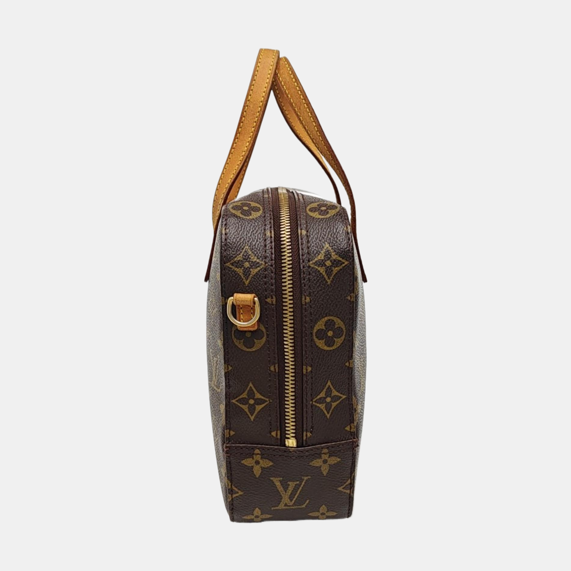SPONTINI Monogram Coated Canvas Brown