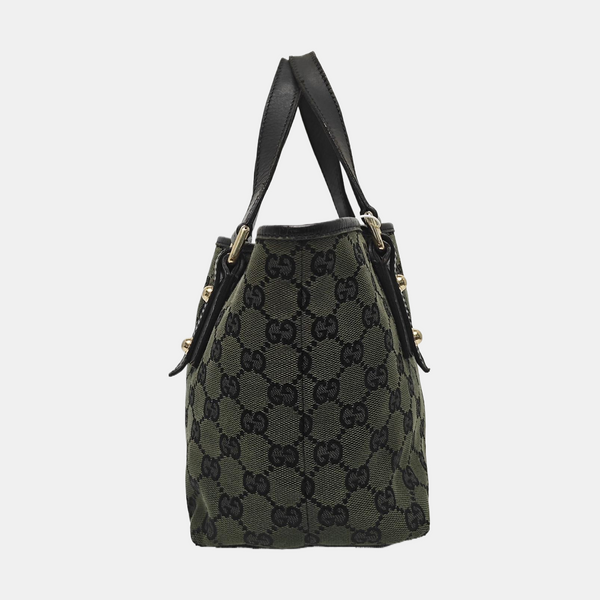 Monogram Canvas Tote Bag Green