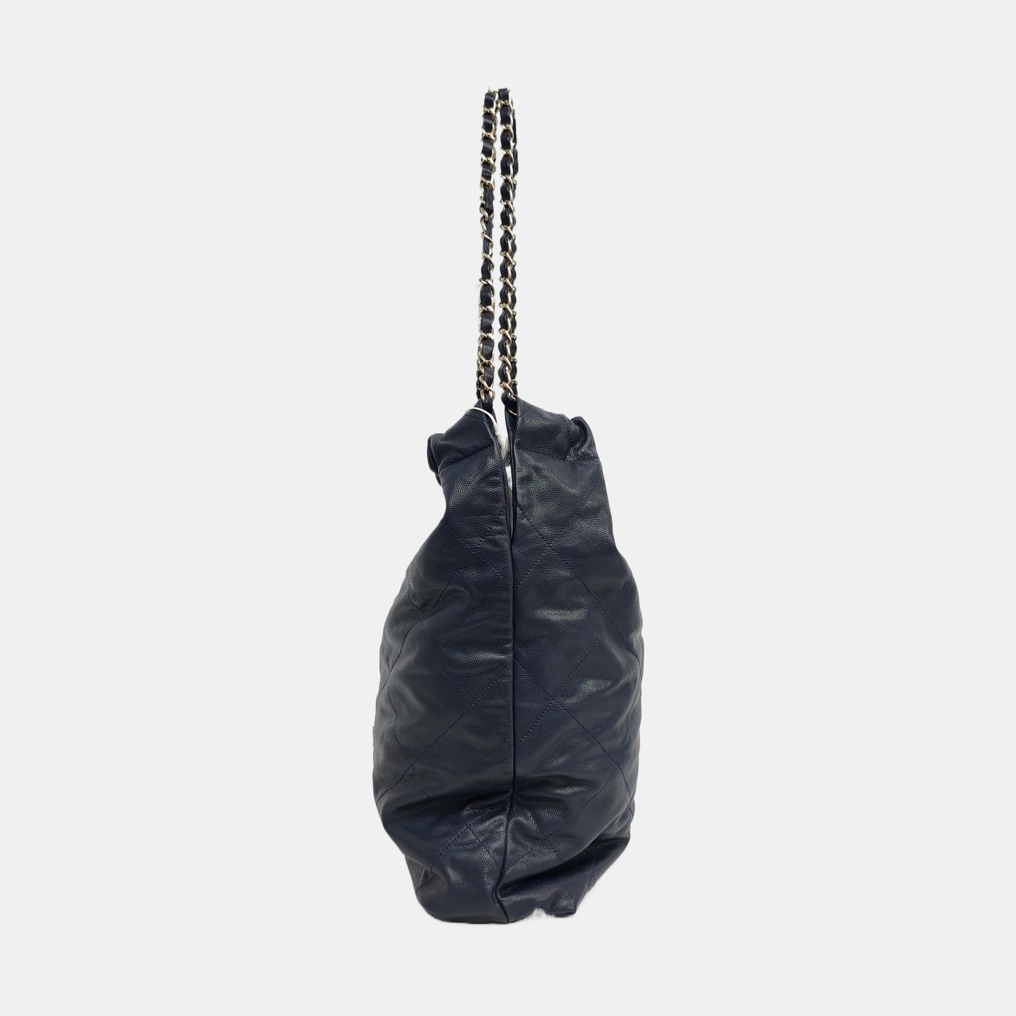 CHANEL 22 Small Quilted Calfskin Blue
