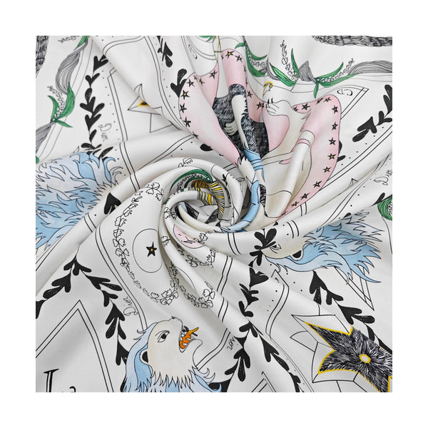 Mulberry Silk Silk Scarf White