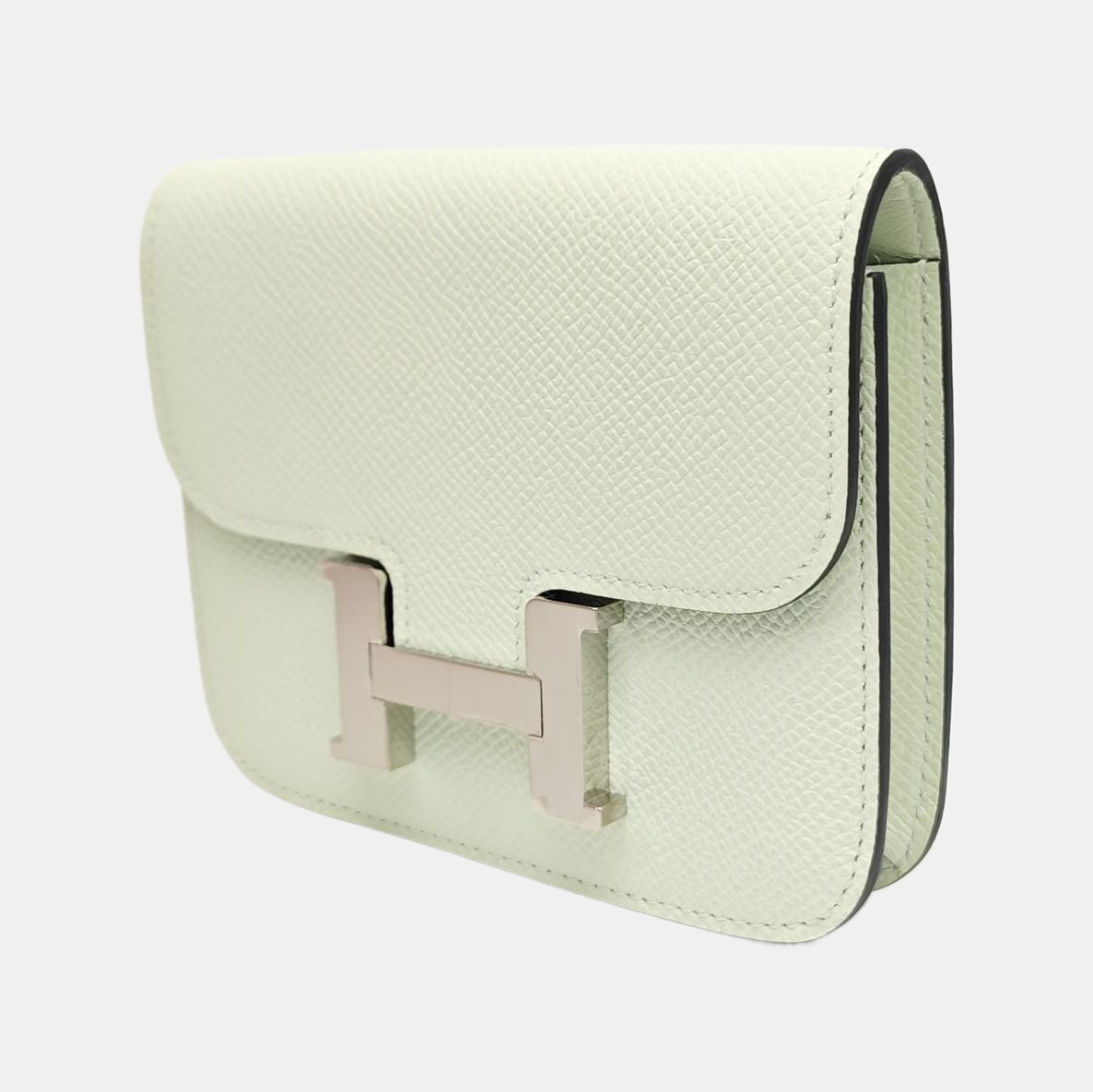 Constance Slim Epsom Green Wallet