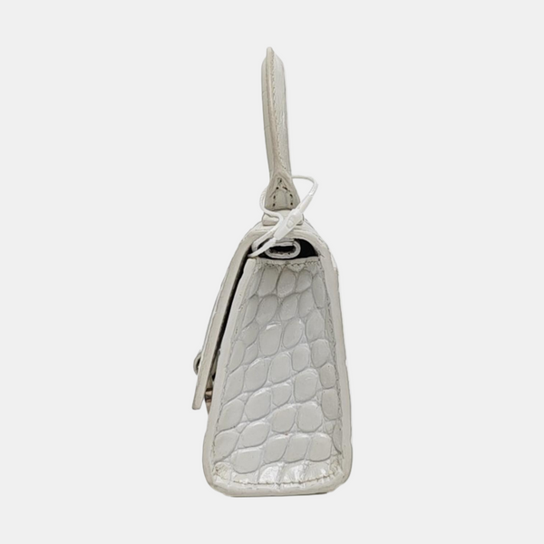 Hourglass Mini Calfskin White