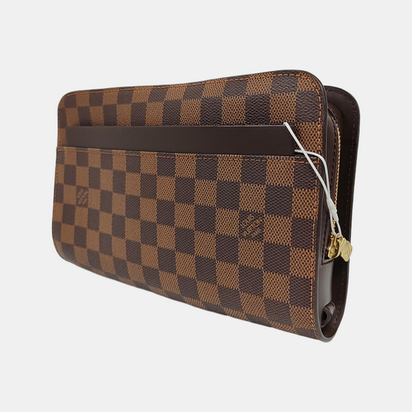 SAINT LOUIS Damier Ebene Coated Canvas Brown