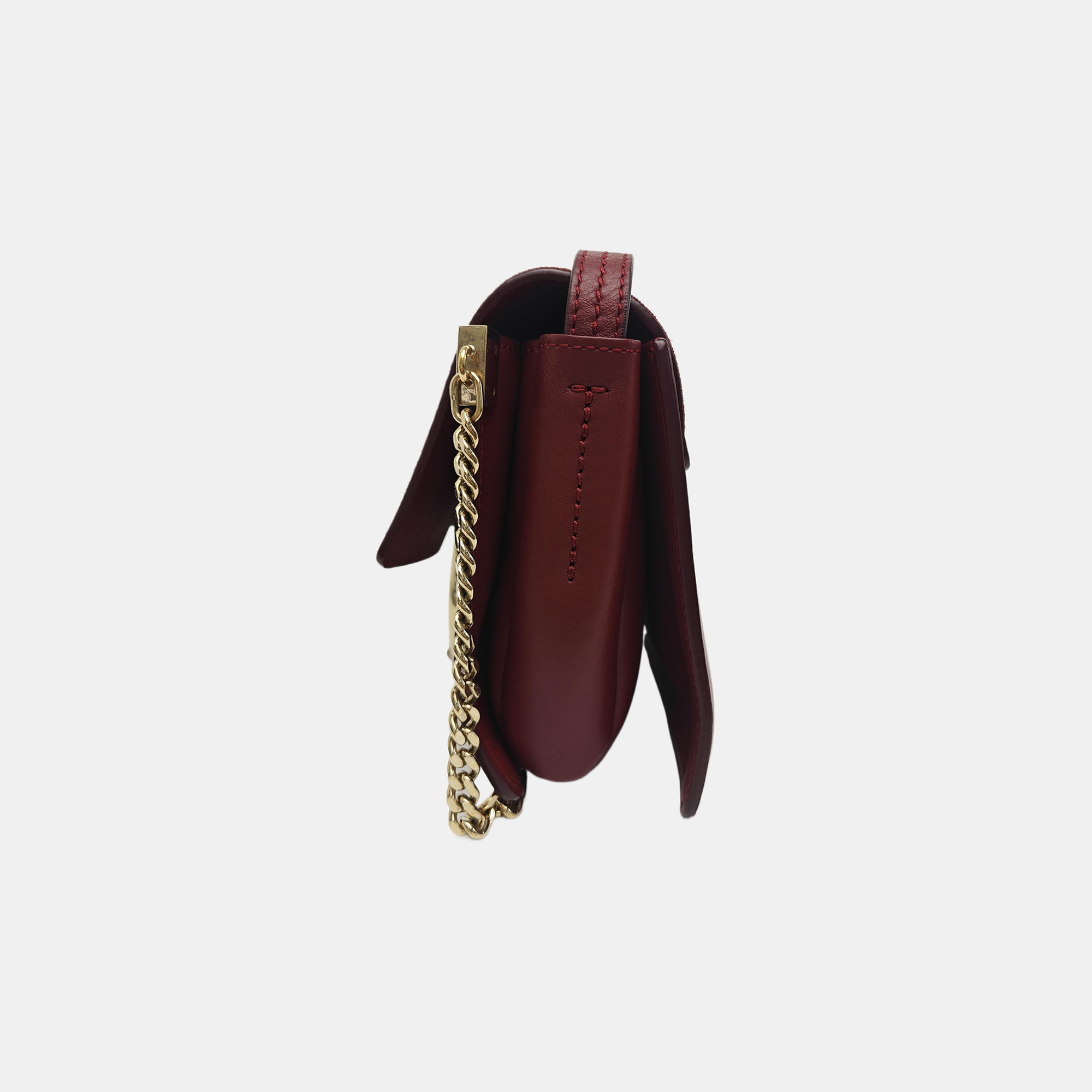 Faye Small Calfskin Red
