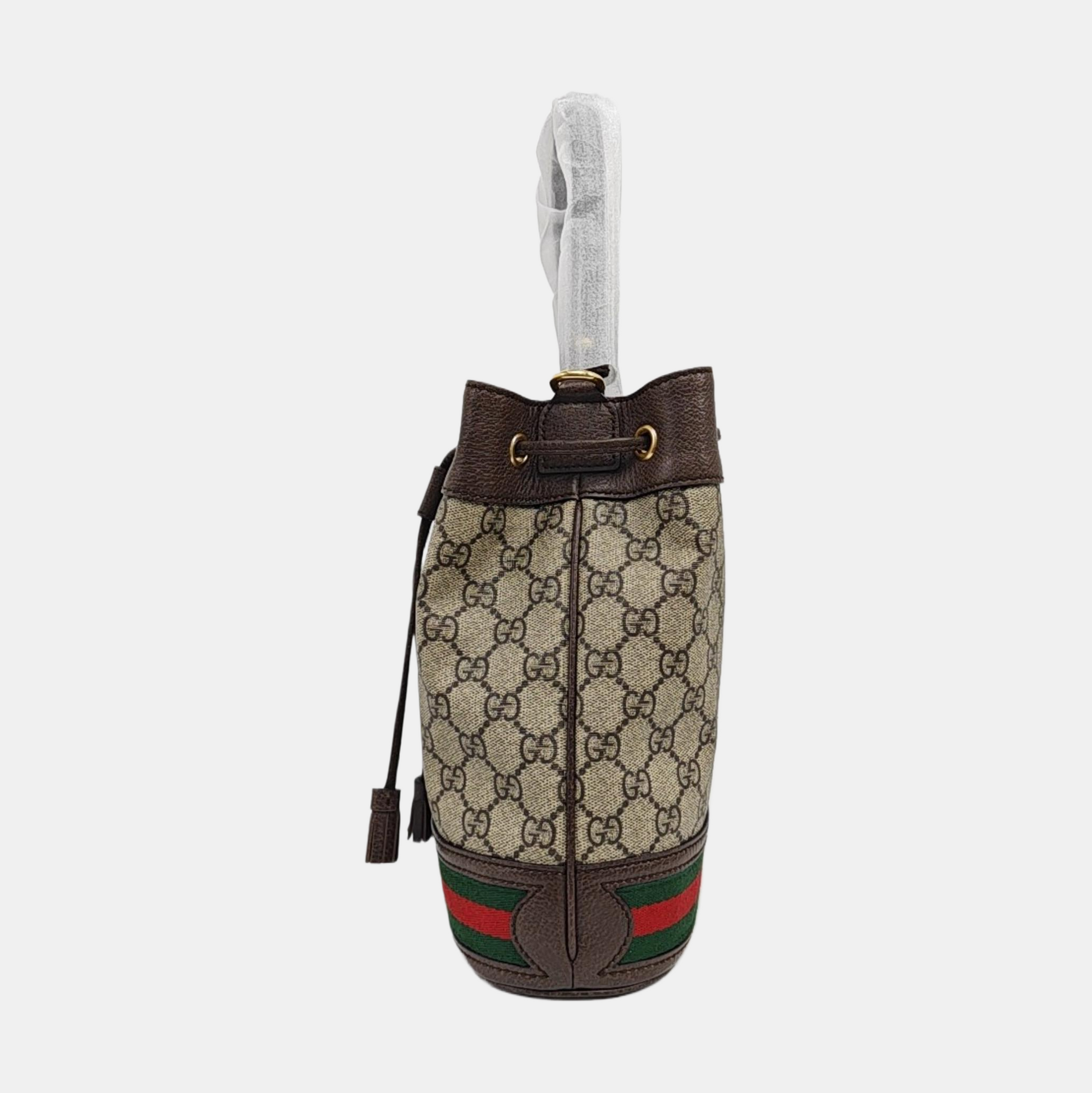 Ophidia Small Monogram Coated Canvas Beige