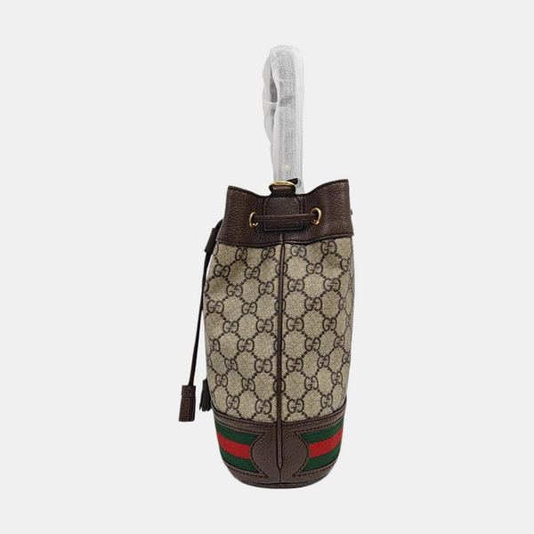 Ophidia Small Monogram Coated Canvas Beige