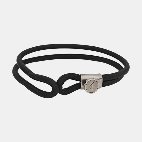 Leather Black Bangle