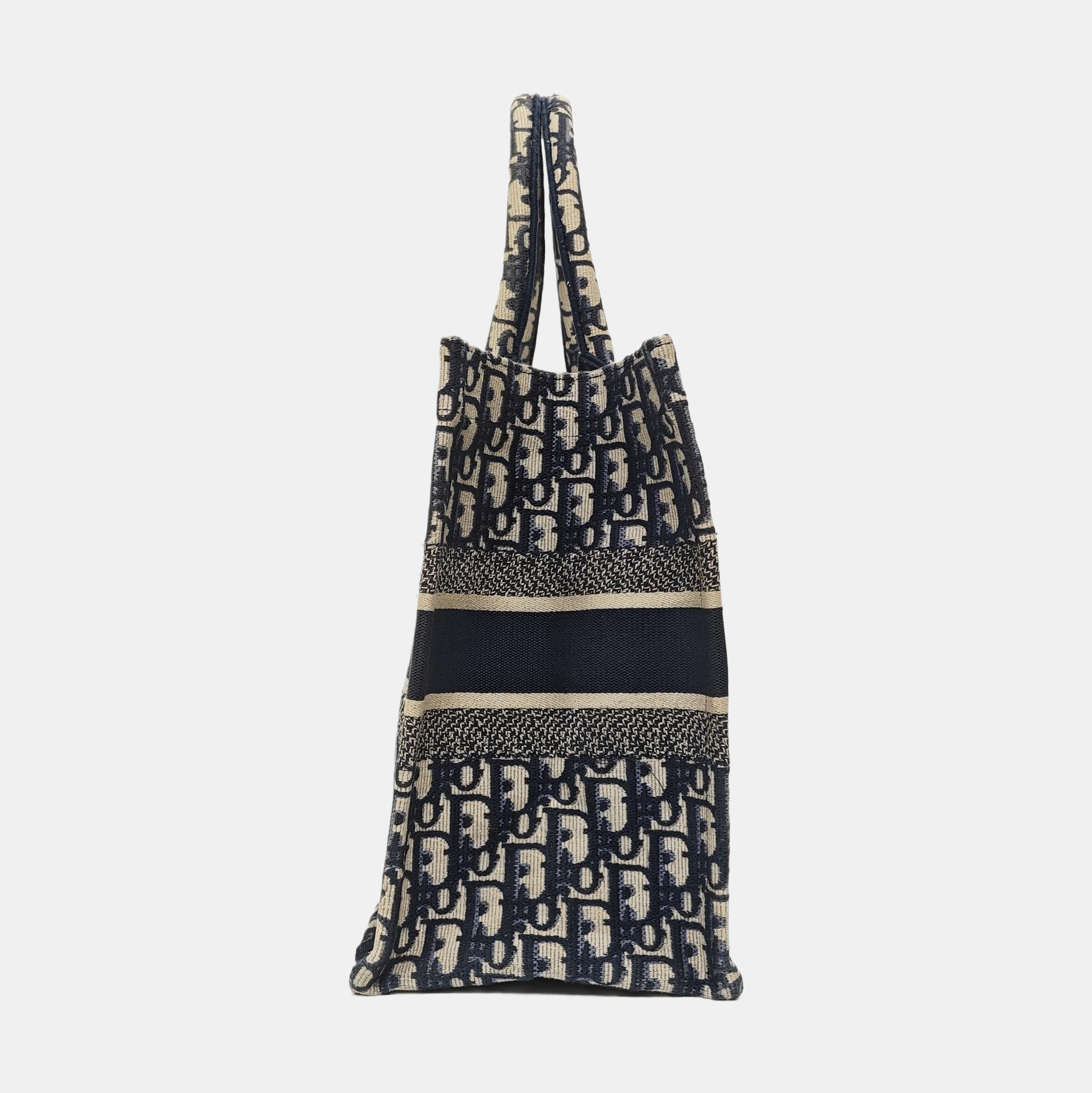 Book Tote Medium Oblique Canvas Blue