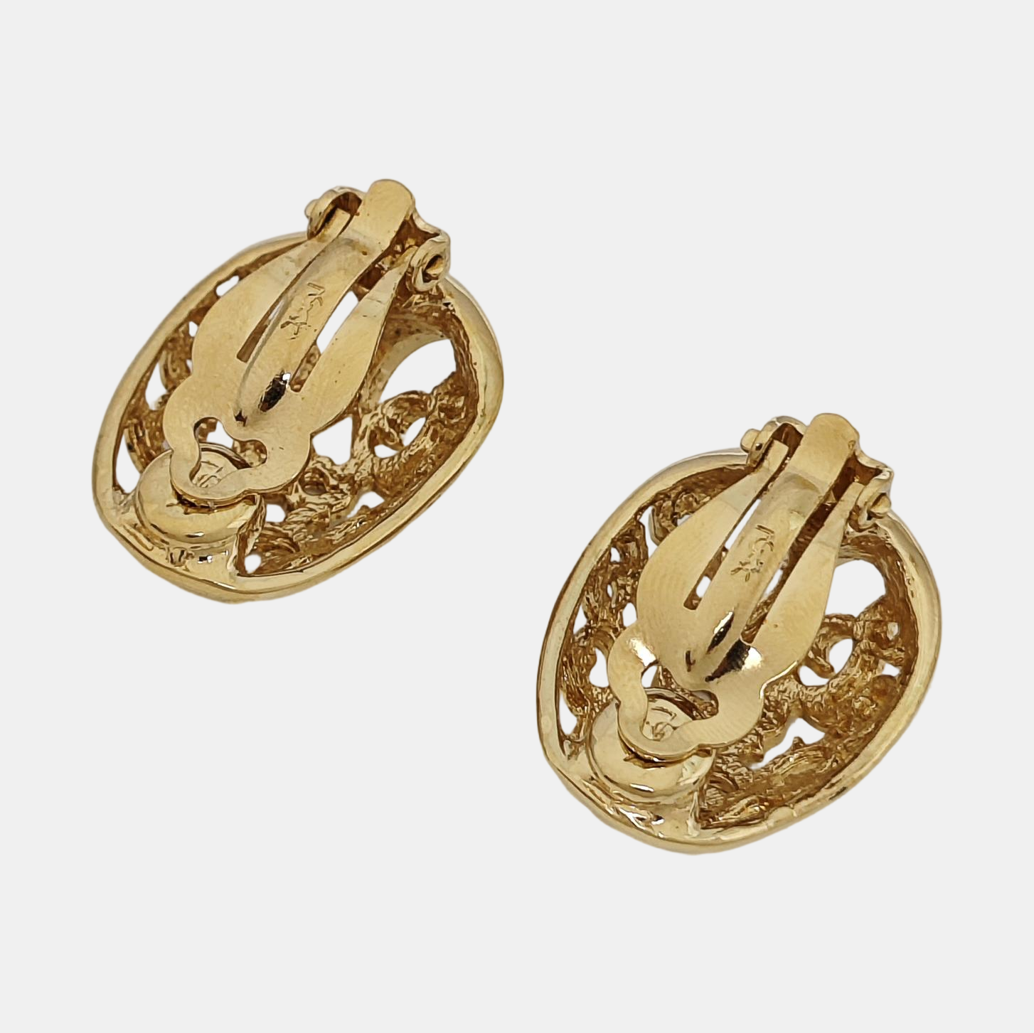 Metal Gold Clip On Earrings