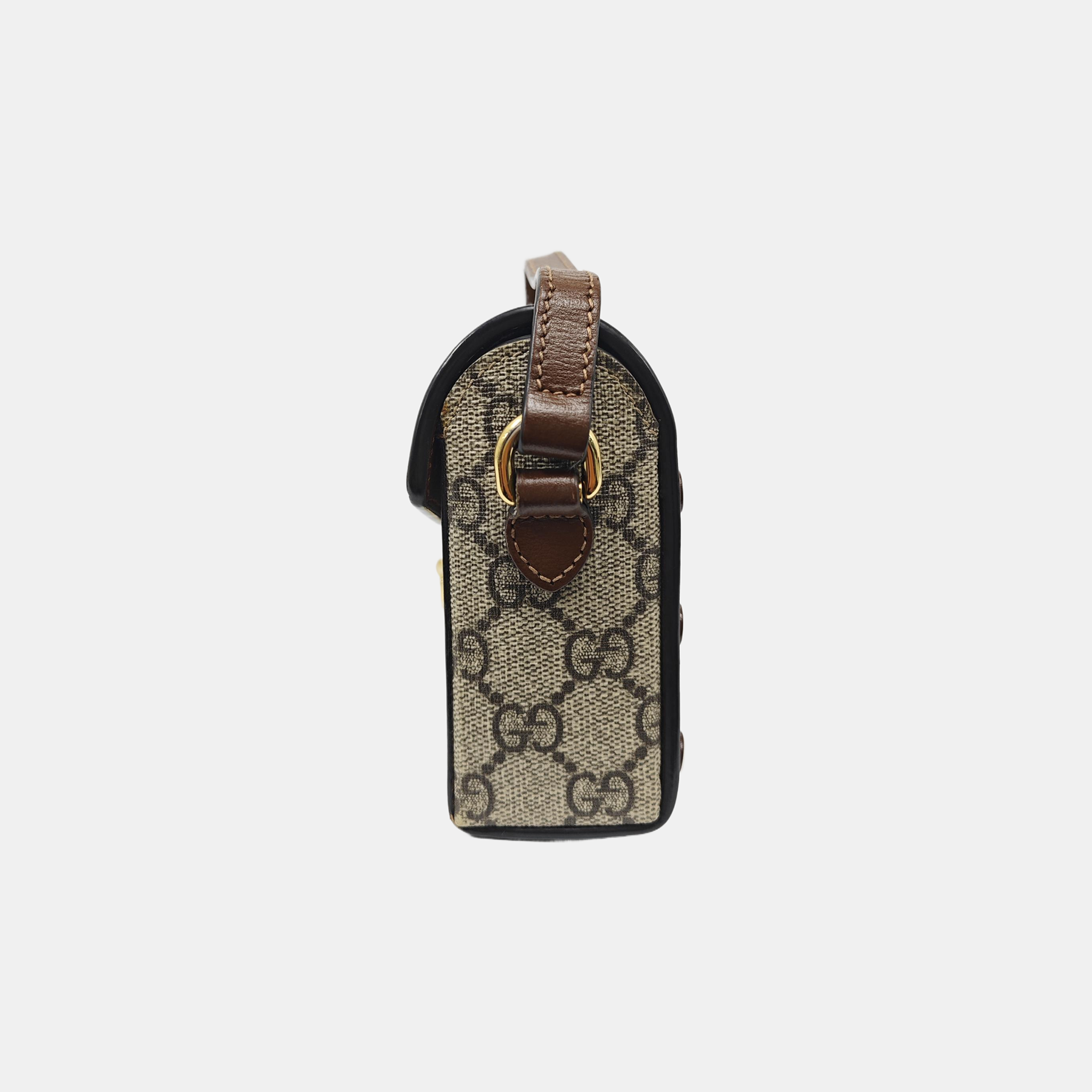 Horsebit 1955 Mini Monogram Coated Canvas Beige
