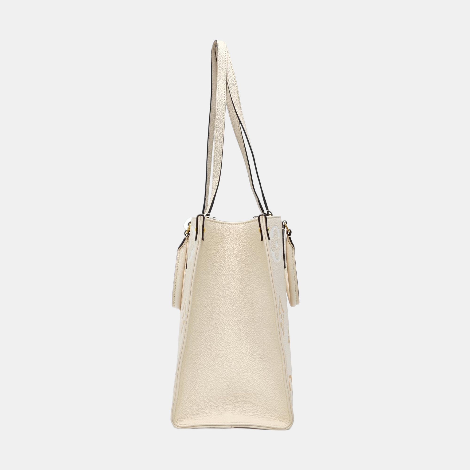 ONTHEGO MM Monogram Calfskin Beige