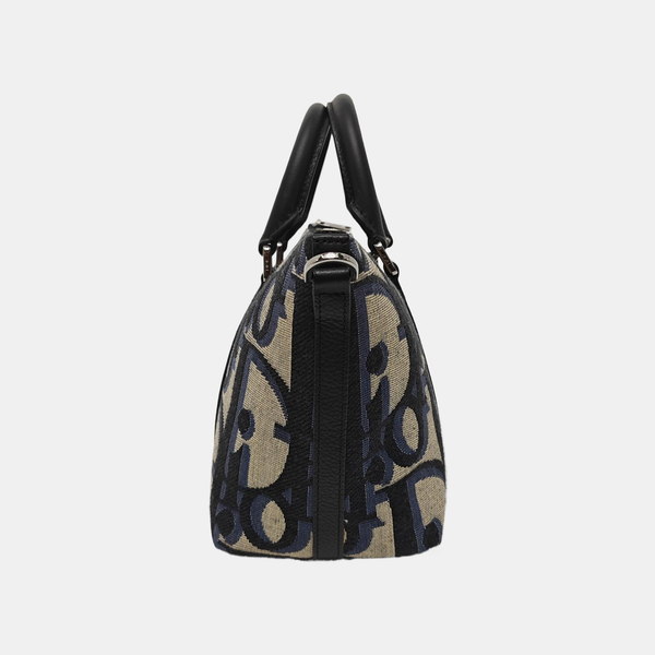 Oblique Canvas Tote Bag Beige