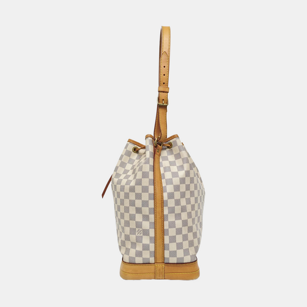 NOÉ GM Damier Azur Coated Canvas White