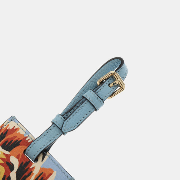 Leather Bag Charm Blue