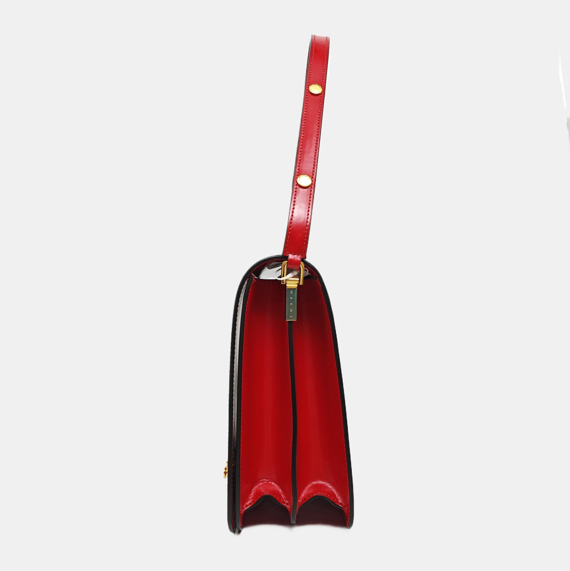 Leather Shoulder Bag Red