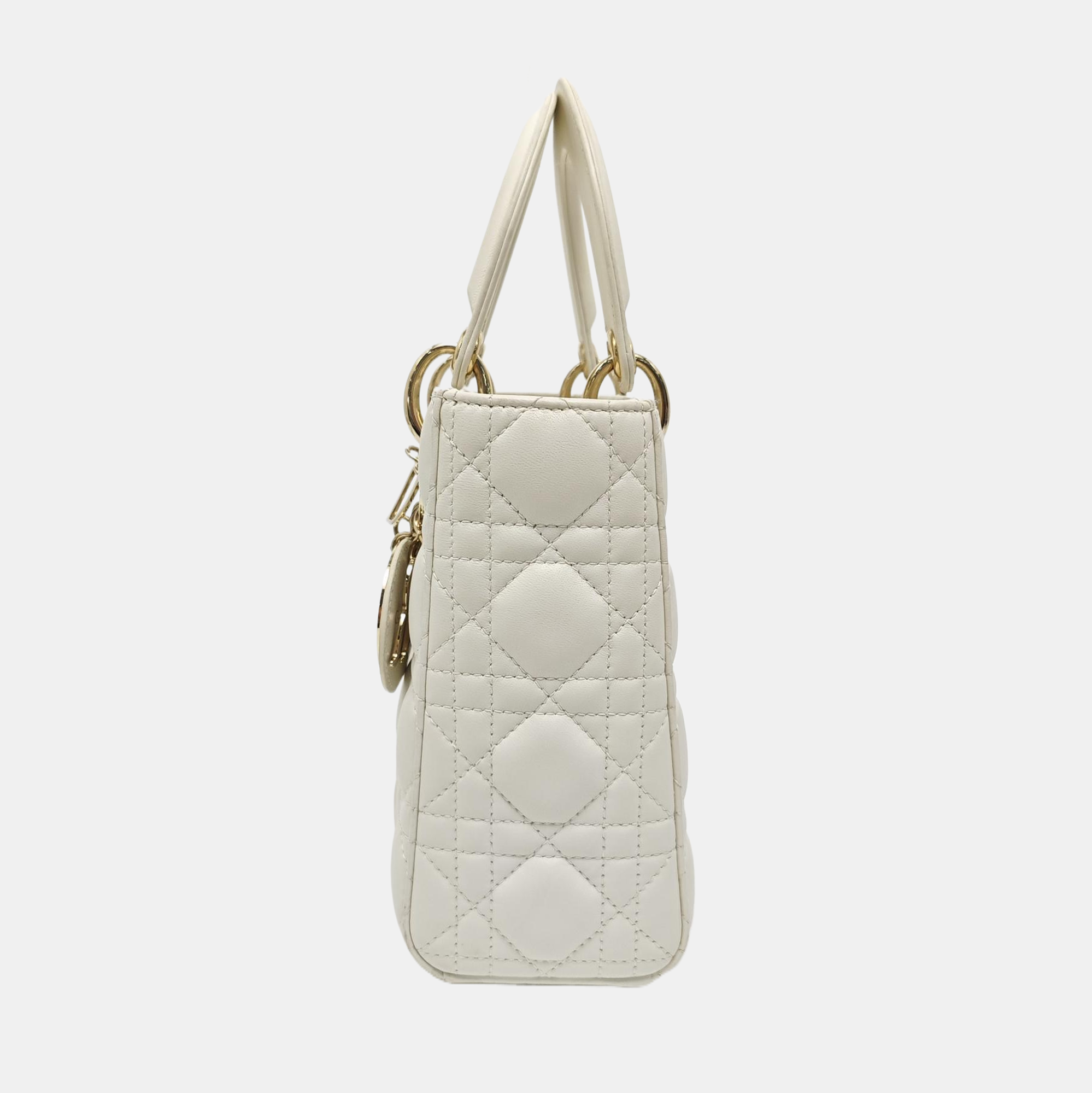 Lady Dior Small Cannage Lambskin White