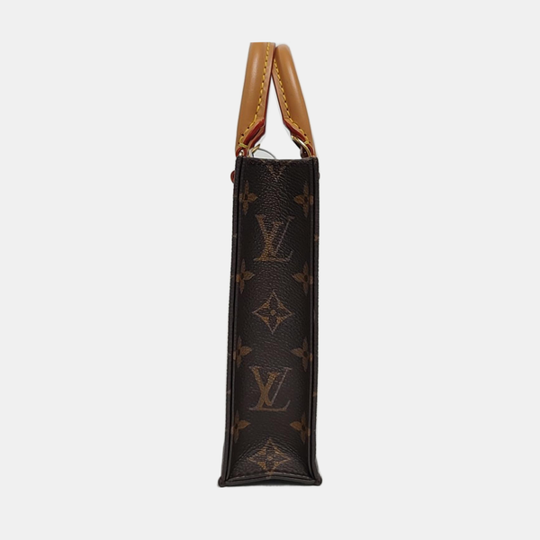 SAC PLAT Mini Monogram Coated Canvas Brown