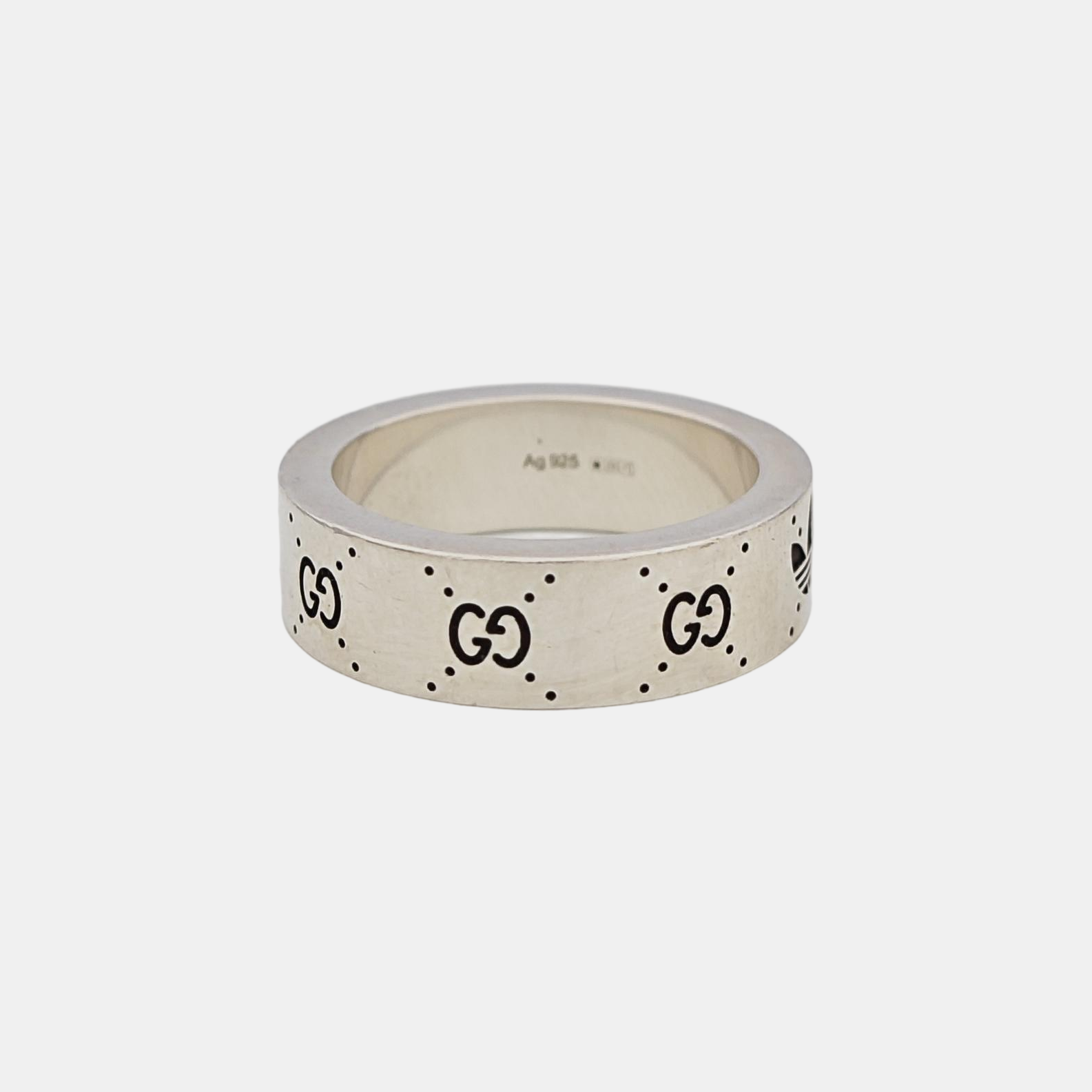 Adidas X Gucci 925 Sterling Silver Ring EU 52