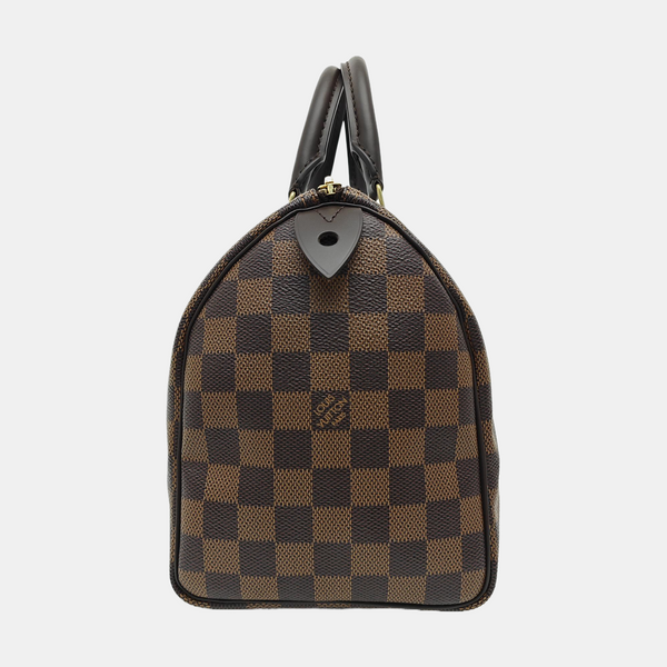 SPEEDY 25 Damier Ebene Coated Canvas Brown