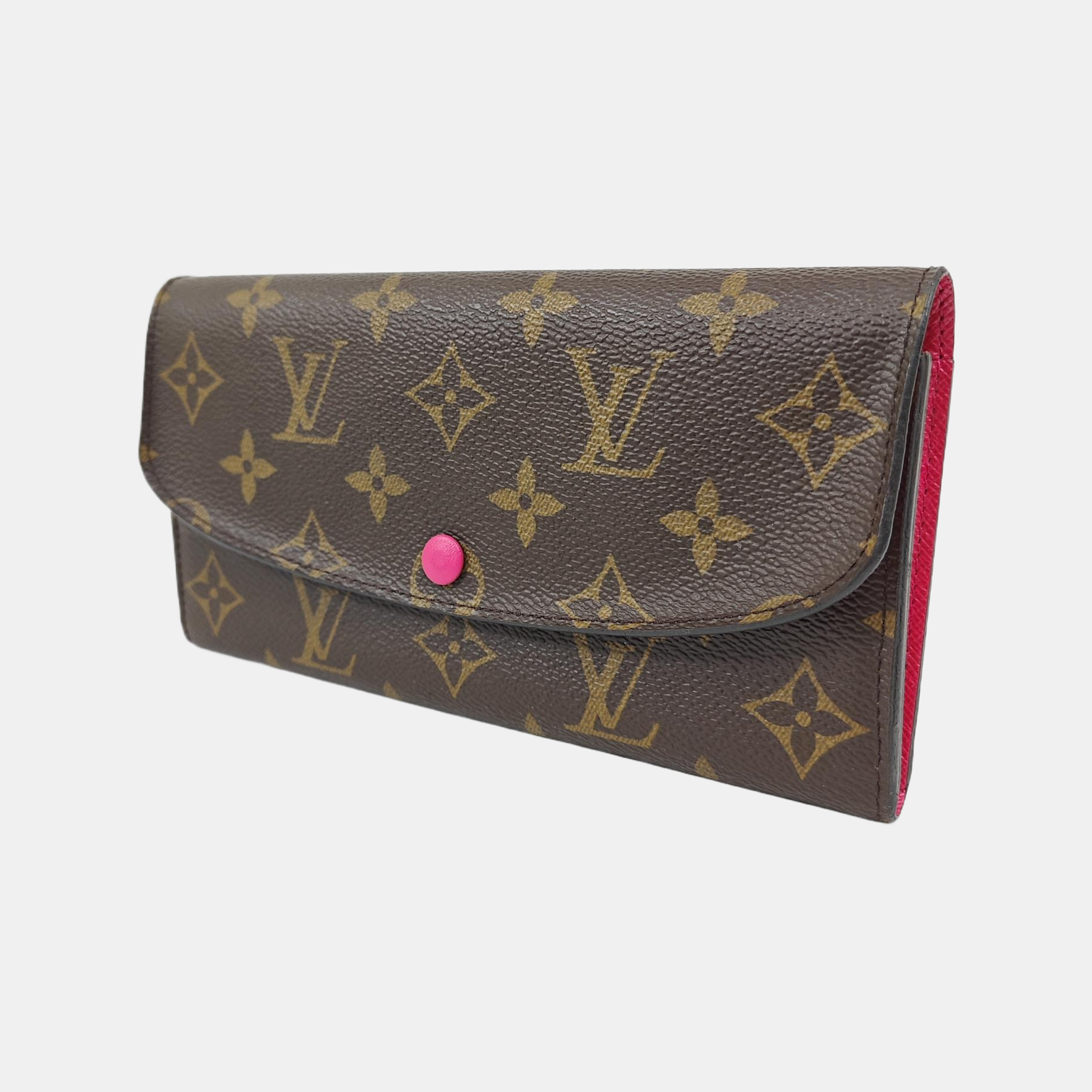 EMILIE Monogram Coated Canvas Brown Wallet