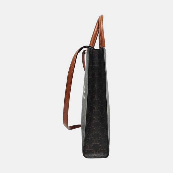 CABAS CELINE Small Coated Canvas Brown