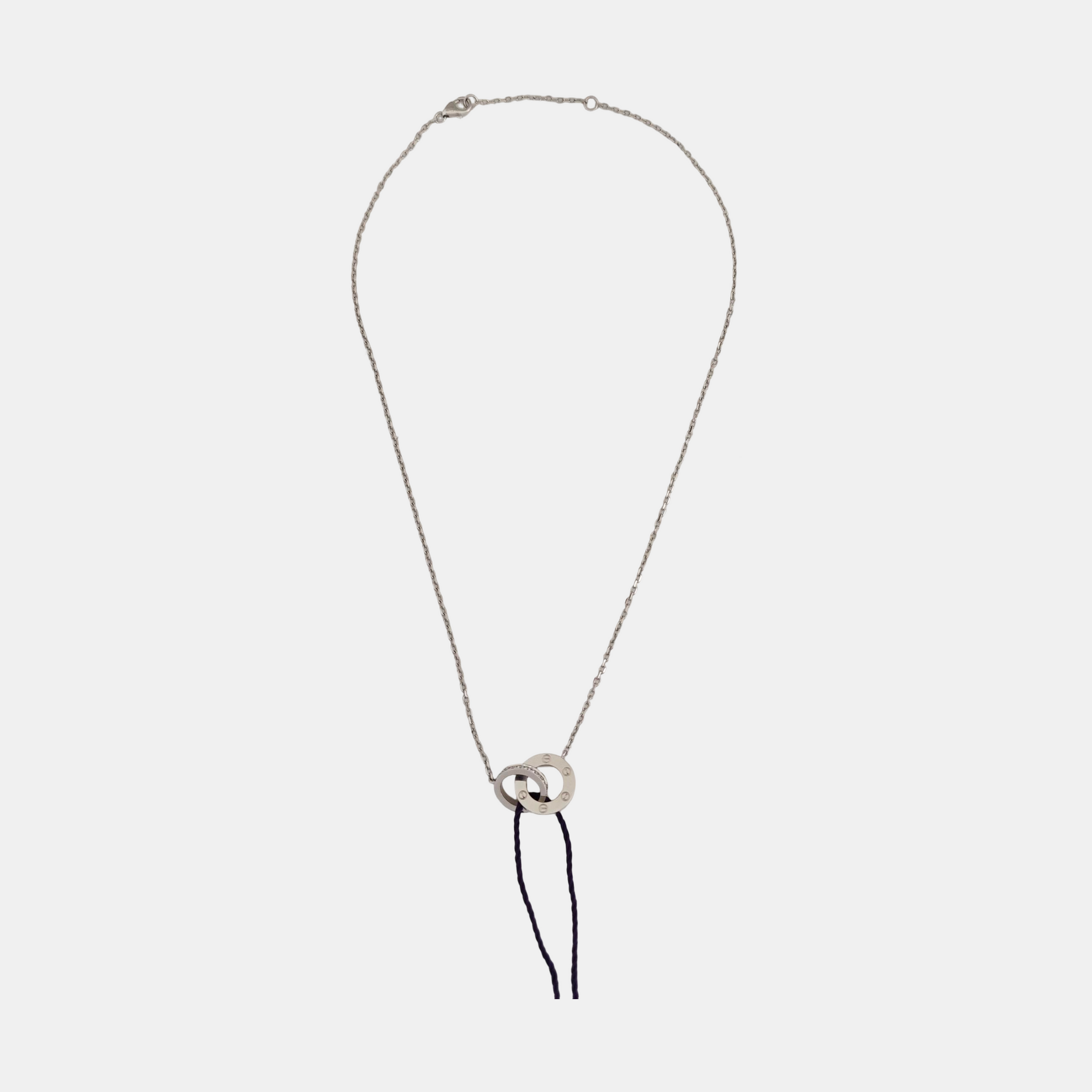 LOVE 18k White Gold Silver Necklace