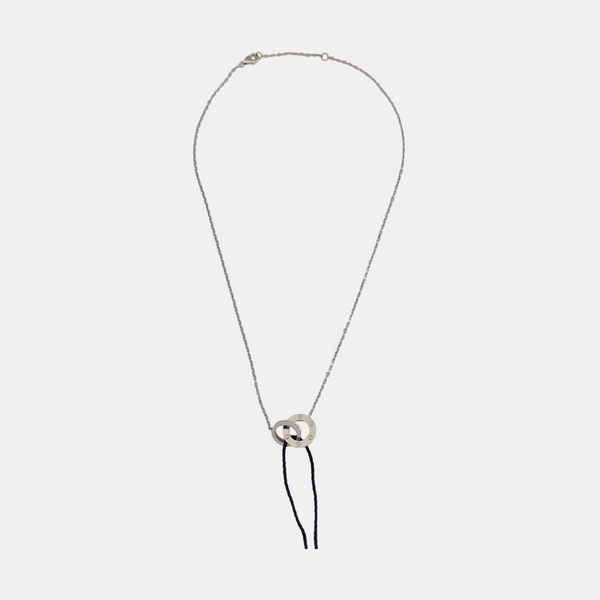 LOVE 18k White Gold Silver Necklace