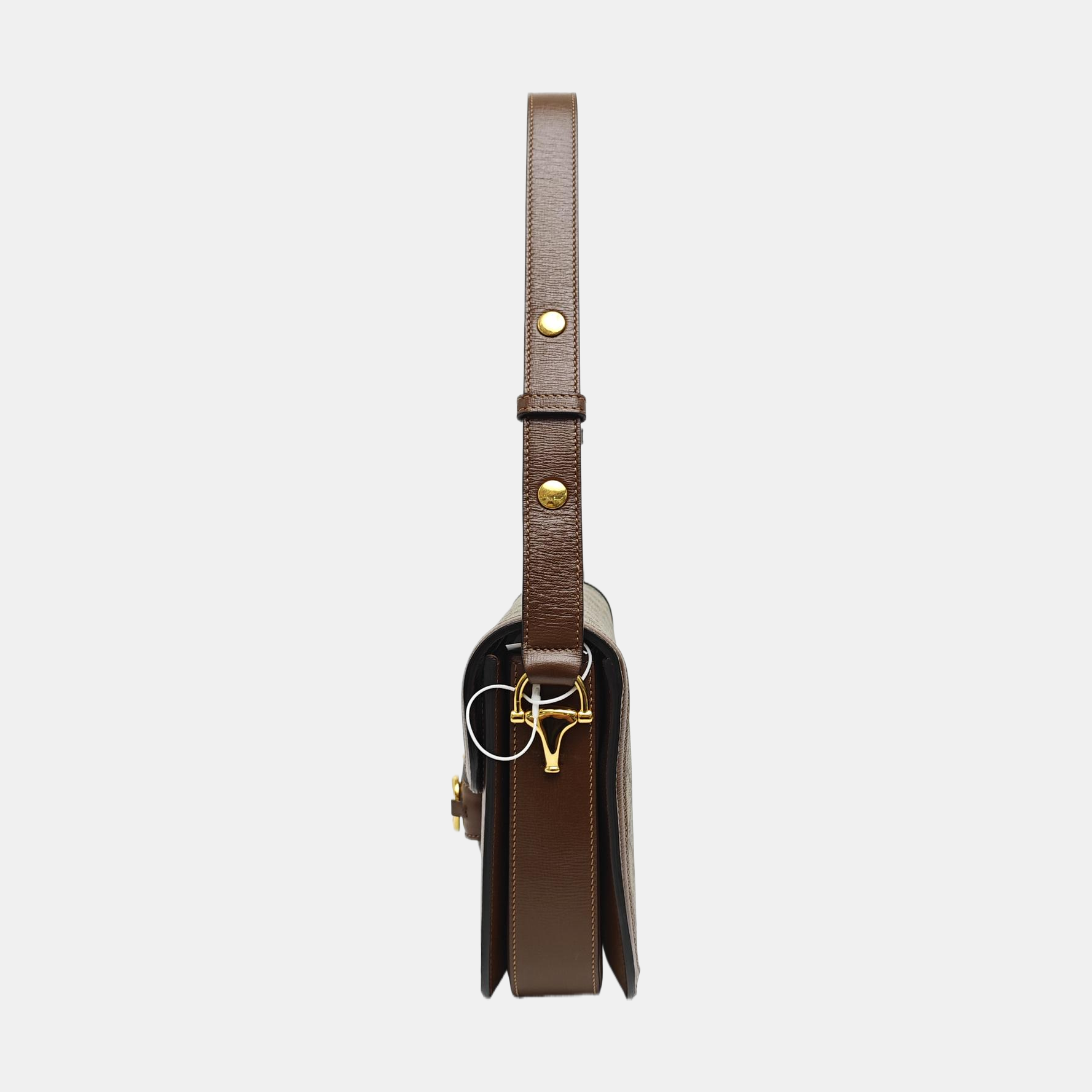 Horsebit 1955 Medium Monogram Coated Canvas Beige