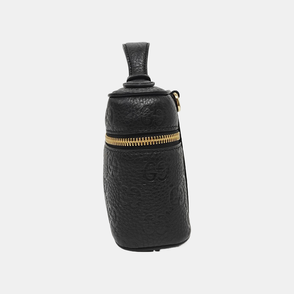 GG Emblem Super Mini Monogram Calfskin Black