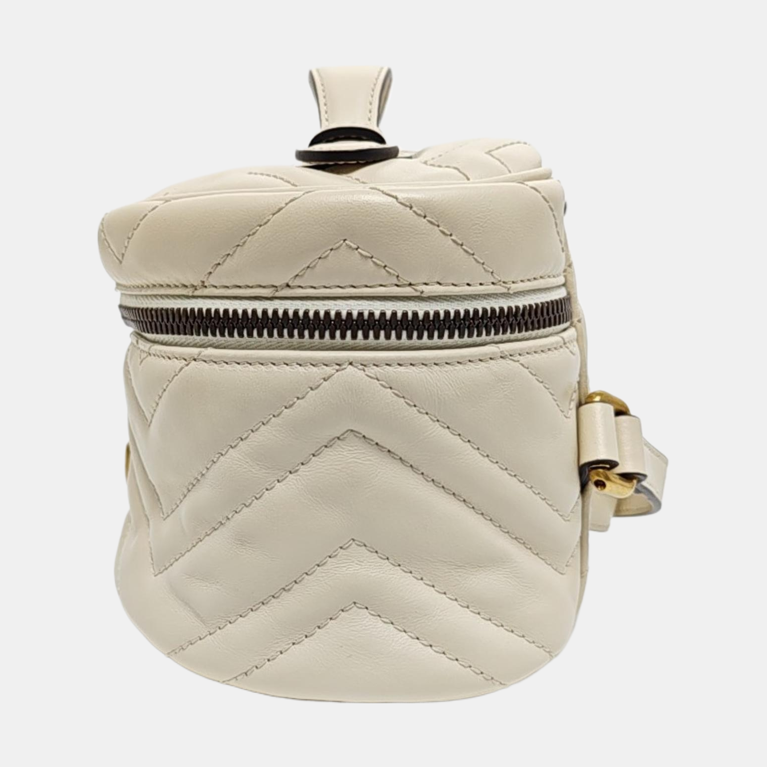 GG Marmont Mini Quilted Calfskin White