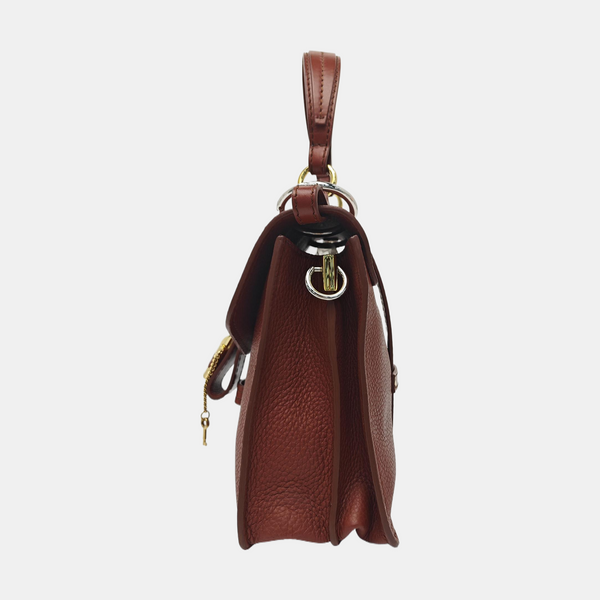 Aby Small Calfskin Brown