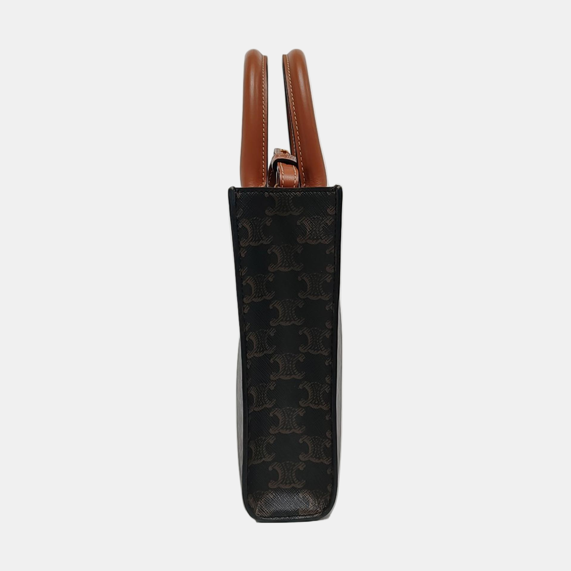 CABAS CELINE Mini Coated Canvas Brown